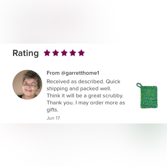 ⭐️⭐️⭐️⭐️⭐️ Rated Item - Large Handmade Crochet Dish/Multipurpose Scrubby - Picture 7 of 7